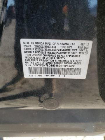 Photo 12 VIN: 5FNYF3H78DB001604 - HONDA PILOT EXLN 