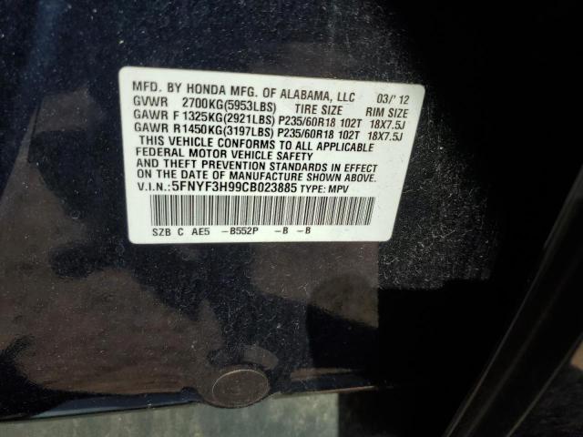 Photo 12 VIN: 5FNYF3H99CB023885 - HONDA PILOT 