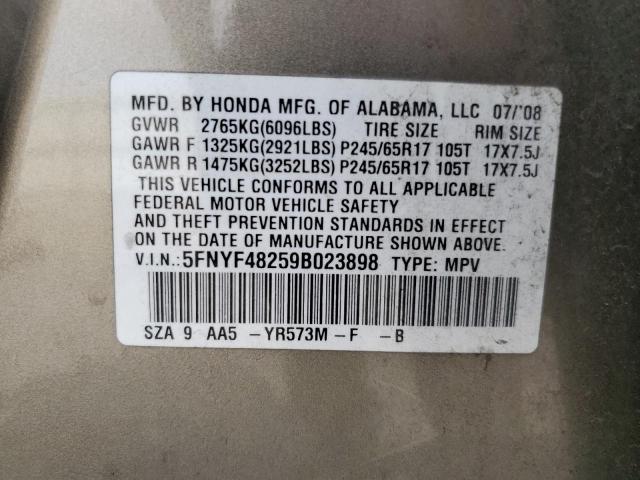 Photo 13 VIN: 5FNYF48259B023898 - HONDA PILOT LX 