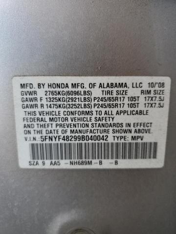 Photo 13 VIN: 5FNYF48299B040042 - HONDA PILOT LX 