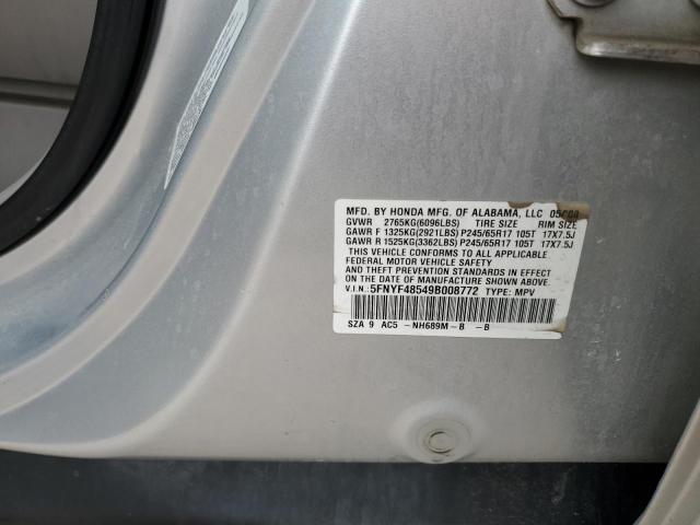 Photo 11 VIN: 5FNYF48549B008772 - HONDA PILOT 