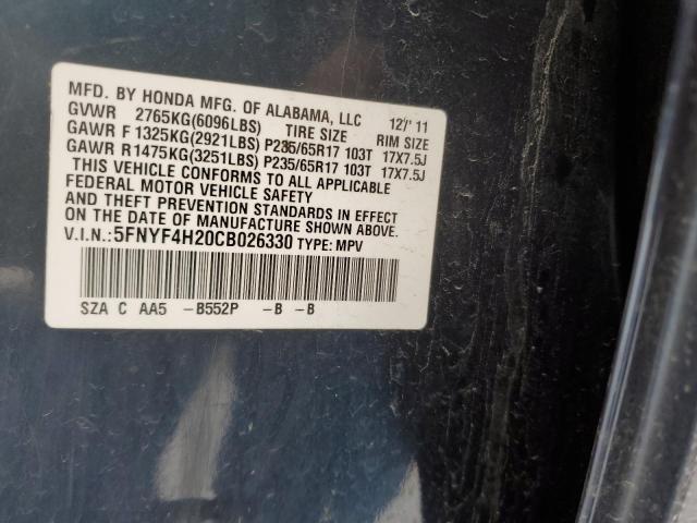 Photo 11 VIN: 5FNYF4H20CB026330 - HONDA PILOT 