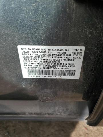 Photo 11 VIN: 5FNYF4H20DB025504 - HONDA PILOT LX 