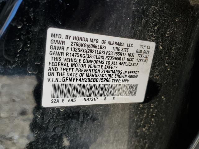 Photo 12 VIN: 5FNYF4H20EB015296 - HONDA PILOT 