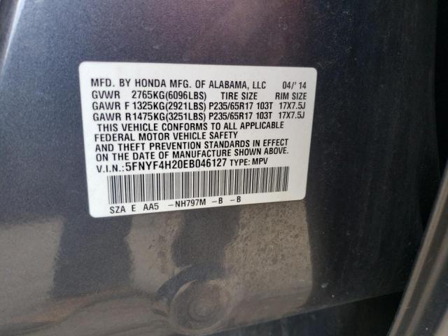 Photo 11 VIN: 5FNYF4H20EB046127 - HONDA PILOT LX 