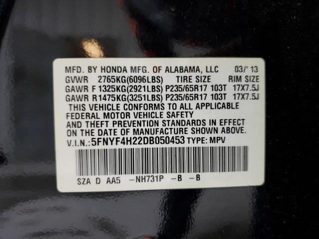 Photo 13 VIN: 5FNYF4H22DB050453 - HONDA PILOT 