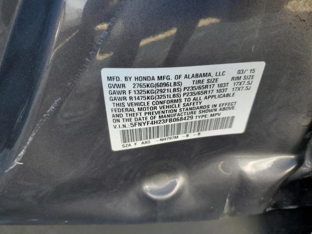 Photo 11 VIN: 5FNYF4H23FB068429 - HONDA PILOT LX 