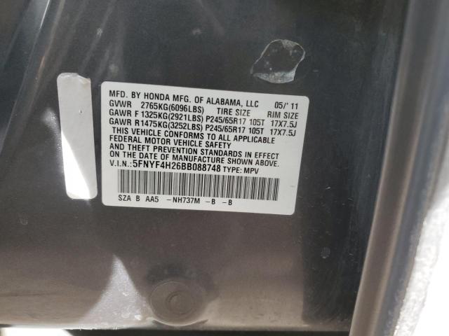 Photo 11 VIN: 5FNYF4H26BB088748 - HONDA PILOT 