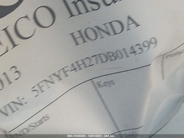 Photo 8 VIN: 5FNYF4H27DB014399 - HONDA PILOT 