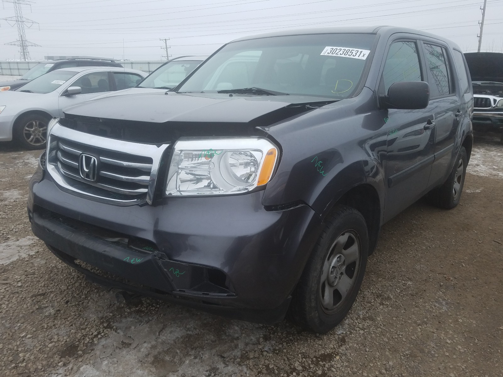 Photo 1 VIN: 5FNYF4H28FB054039 - HONDA PILOT LX 