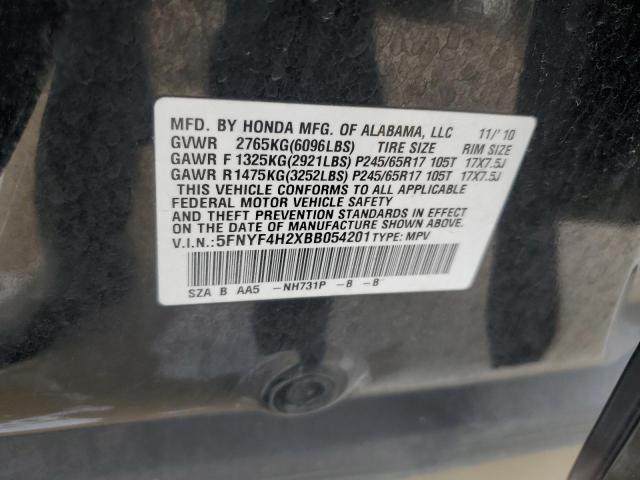 Photo 12 VIN: 5FNYF4H2XBB054201 - HONDA PILOT LX 