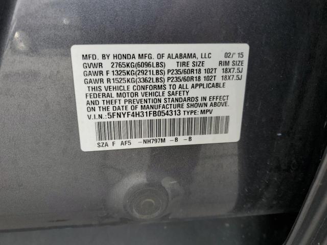 Photo 13 VIN: 5FNYF4H31FB054313 - HONDA PILOT SE 