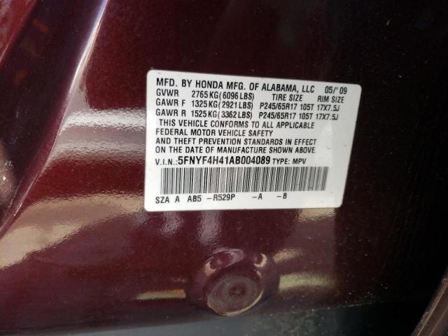 Photo 12 VIN: 5FNYF4H41AB004089 - HONDA PILOT EX 