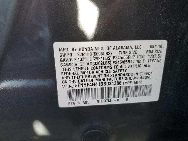 Photo 13 VIN: 5FNYF4H41BB034386 - HONDA PILOT EX 