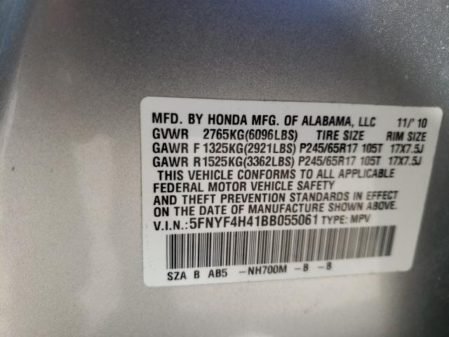 Photo 9 VIN: 5FNYF4H41BB055061 - HONDA PILOT EX 