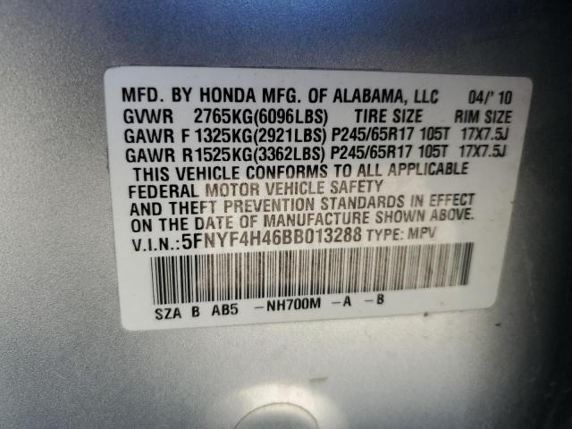 Photo 13 VIN: 5FNYF4H46BB013288 - HONDA PILOT 