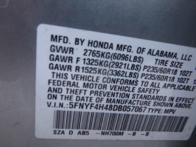 Photo 11 VIN: 5FNYF4H48DB057067 - HONDA PILOT 