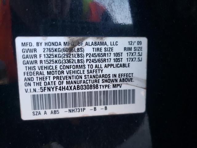 Photo 13 VIN: 5FNYF4H4XAB030898 - HONDA PILOT EX 