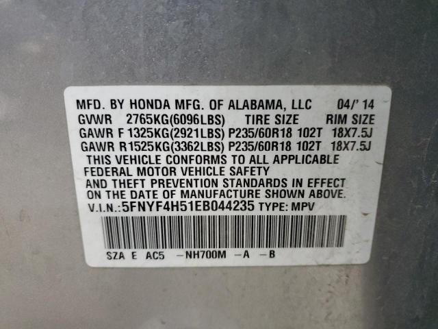 Photo 12 VIN: 5FNYF4H51EB044235 - HONDA PILOT 