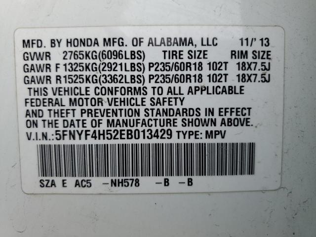 Photo 12 VIN: 5FNYF4H52EB013429 - HONDA PILOT EXL 