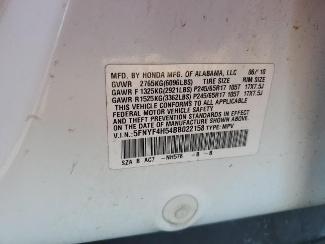 Photo 13 VIN: 5FNYF4H54BB022158 - HONDA PILOT 