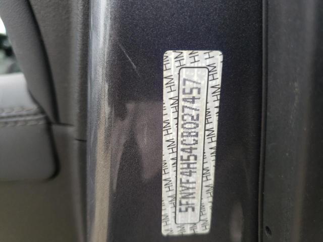 Photo 9 VIN: 5FNYF4H54CB027457 - HONDA PILOT EXL 