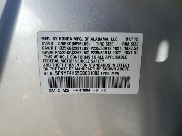 Photo 11 VIN: 5FNYF4H55CB031002 - HONDA PILOT 