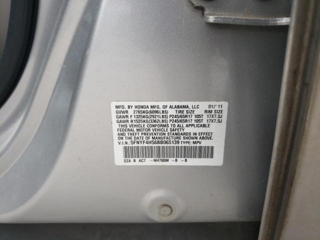 Photo 12 VIN: 5FNYF4H56BB065139 - HONDA PILOT EXL 