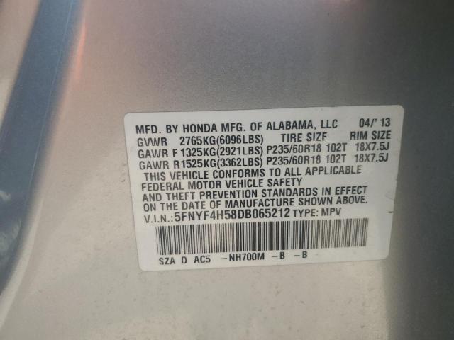 Photo 12 VIN: 5FNYF4H58DB065212 - HONDA PILOT EXL 