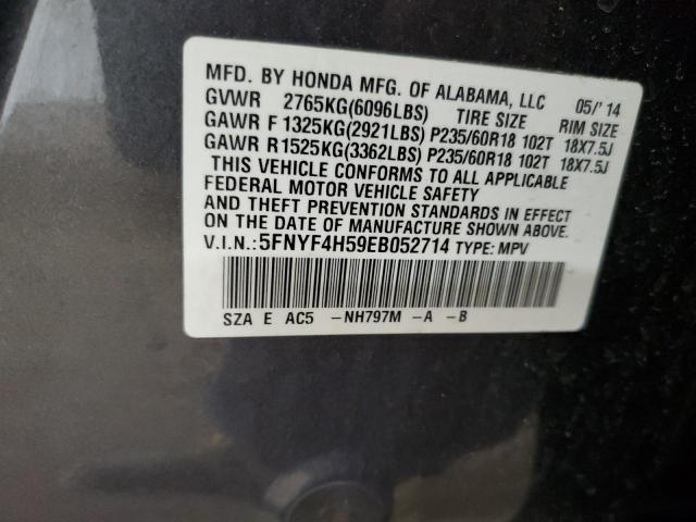 Photo 12 VIN: 5FNYF4H59EB052714 - HONDA PILOT 