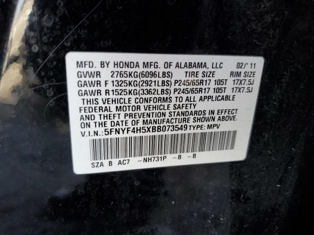 Photo 12 VIN: 5FNYF4H5XBB073549 - HONDA PILOT 