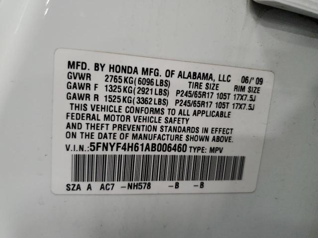 Photo 9 VIN: 5FNYF4H61AB006460 - HONDA PILOT EXL 