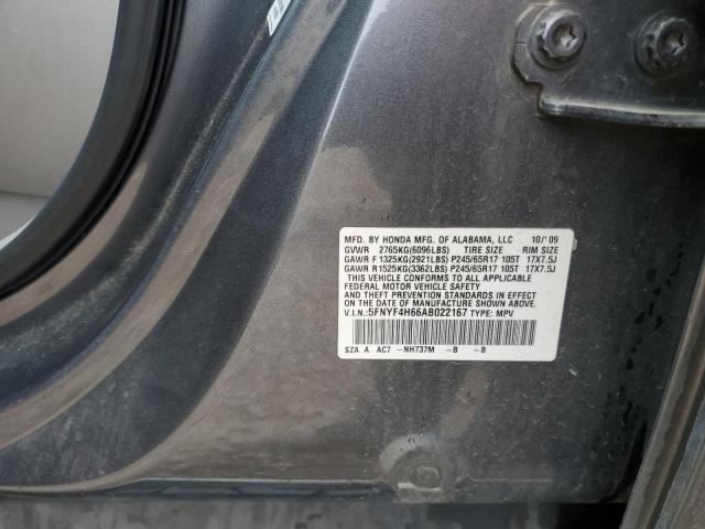 Photo 11 VIN: 5FNYF4H66AB022167 - HONDA PILOT 