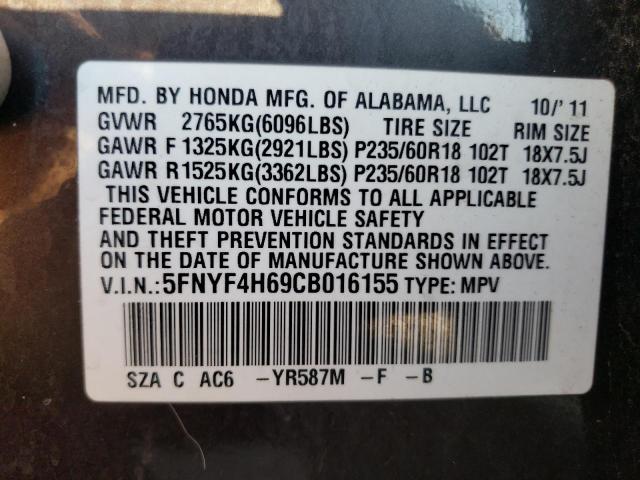 Photo 12 VIN: 5FNYF4H69CB016155 - HONDA PILOT EXL 