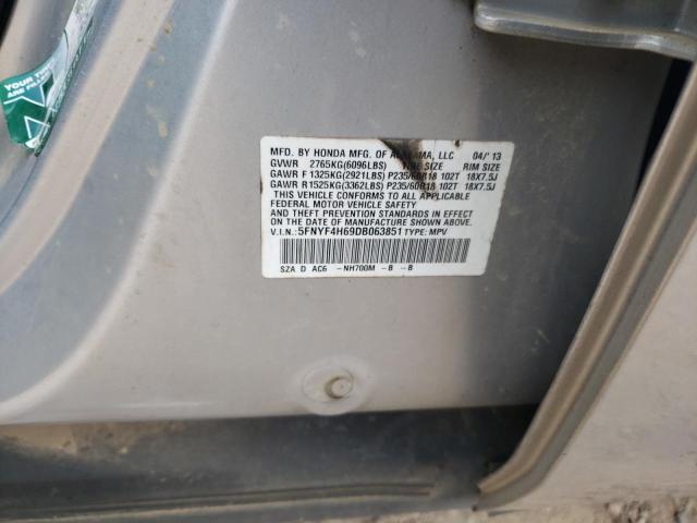 Photo 12 VIN: 5FNYF4H69DB063851 - HONDA PILOT EXL 