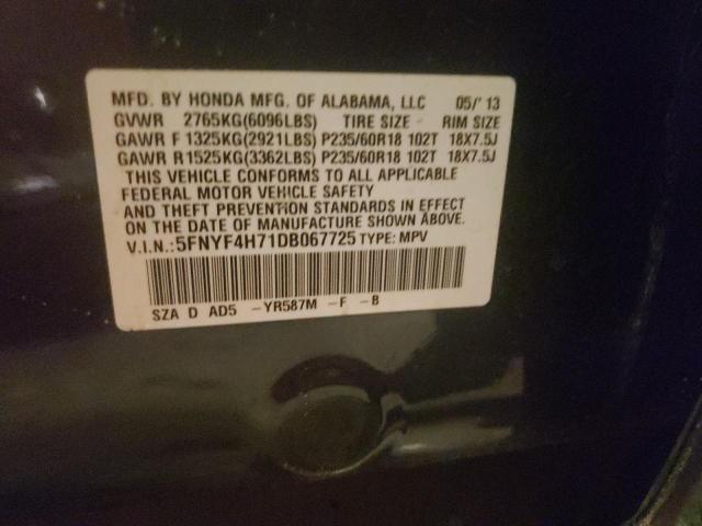 Photo 9 VIN: 5FNYF4H71DB067725 - HONDA PILOT EXLN 