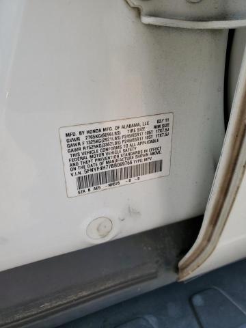 Photo 11 VIN: 5FNYF4H77BB069766 - HONDA PILOT EXLN 