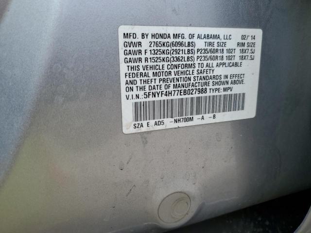 Photo 12 VIN: 5FNYF4H77EB027988 - HONDA PILOT EXLN 