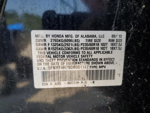 Photo 12 VIN: 5FNYF4H79DB001147 - HONDA PILOT EXLN 