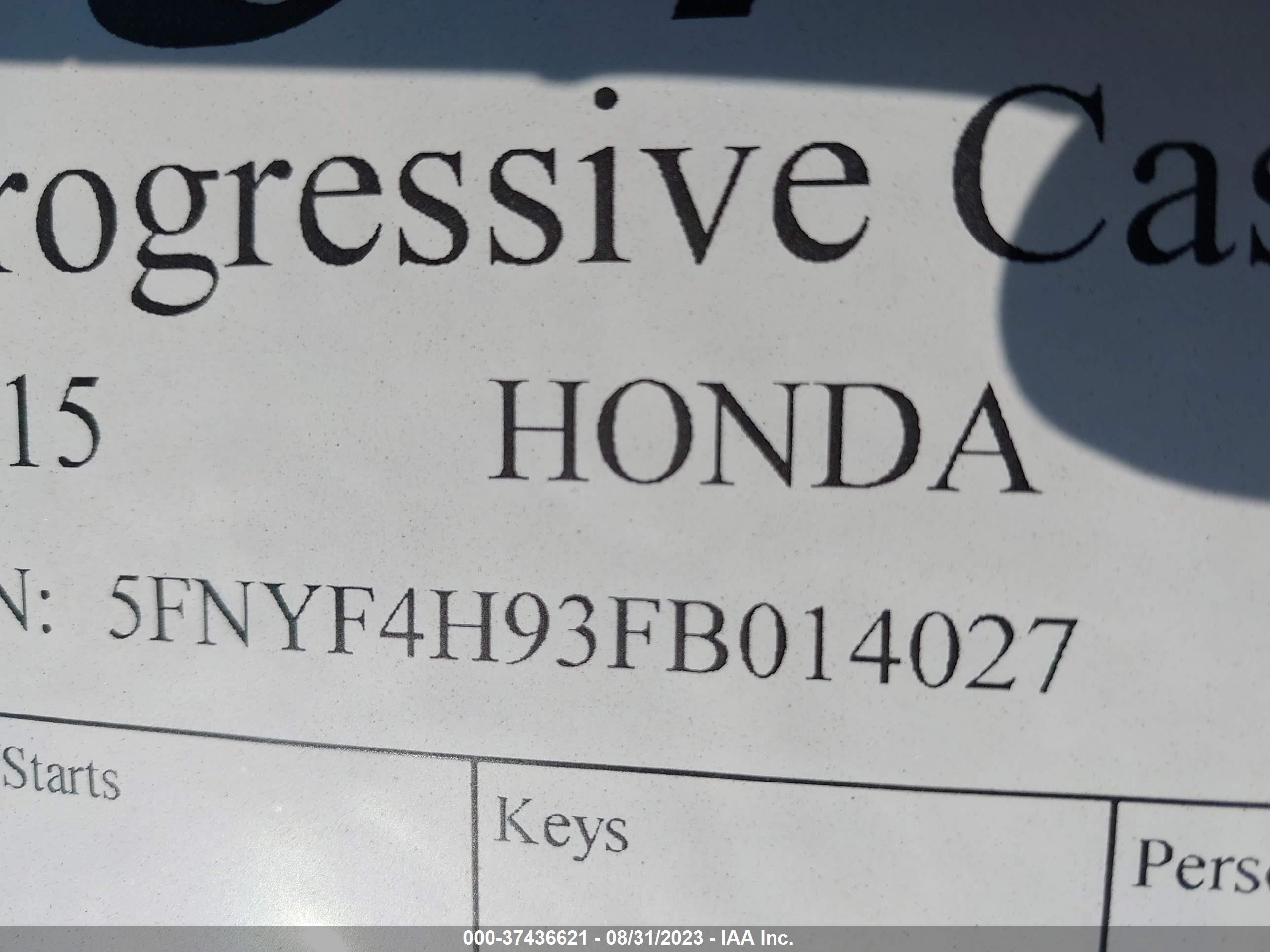 Photo 8 VIN: 5FNYF4H93FB014027 - HONDA PILOT 