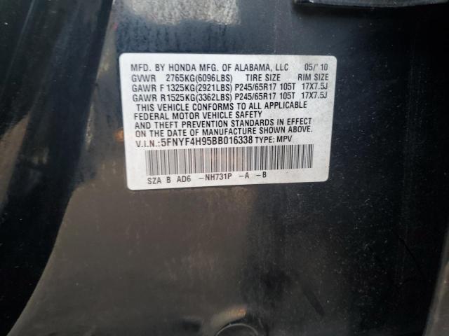 Photo 12 VIN: 5FNYF4H95BB016338 - HONDA PILOT EXL 