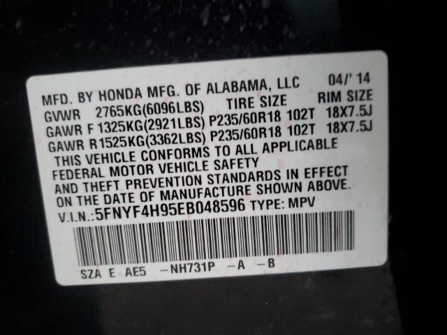 Photo 12 VIN: 5FNYF4H95EB048596 - HONDA PILOT 