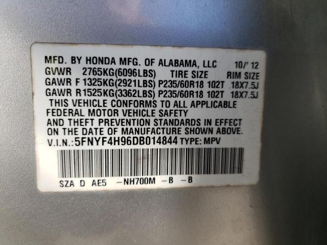 Photo 13 VIN: 5FNYF4H96DB014844 - HONDA PILOT TOUR 