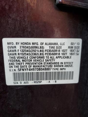 Photo 12 VIN: 5FNYF4H97DB048887 - HONDA PILOT 