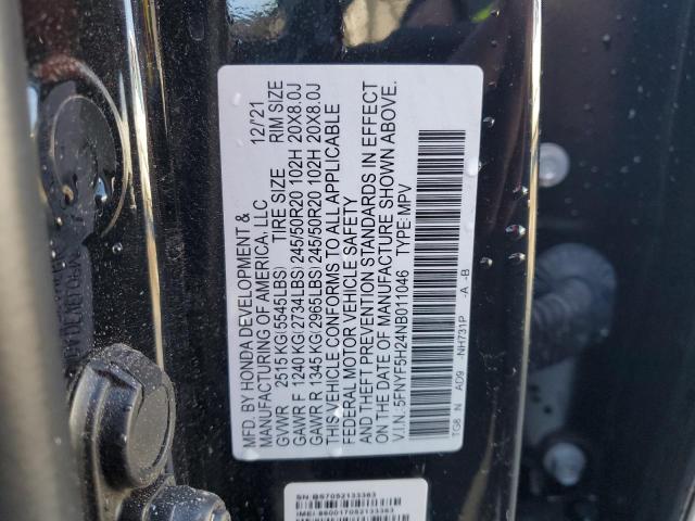 Photo 13 VIN: 5FNYF5H24NB011046 - HONDA PILOT SE 