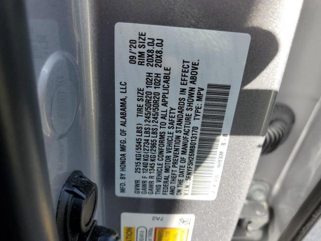 Photo 9 VIN: 5FNYF5H26MB013170 - HONDA PILOT SE 