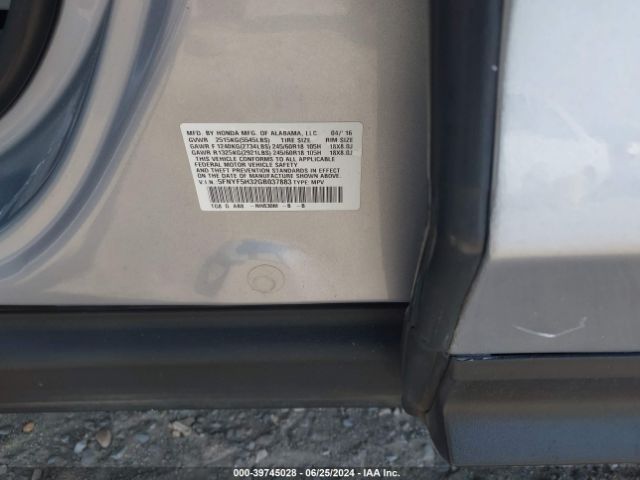 Photo 8 VIN: 5FNYF5H32GB037883 - HONDA PILOT 