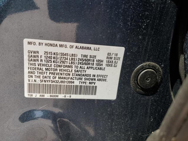 Photo 13 VIN: 5FNYF5H32JB013994 - HONDA PILOT EX 