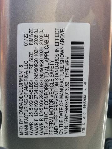 Photo 12 VIN: 5FNYF5H38NB013052 - HONDA PILOT SPOR 