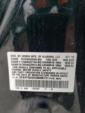 Photo 13 VIN: 5FNYF5H3XGB008731 - HONDA PILOT EX 